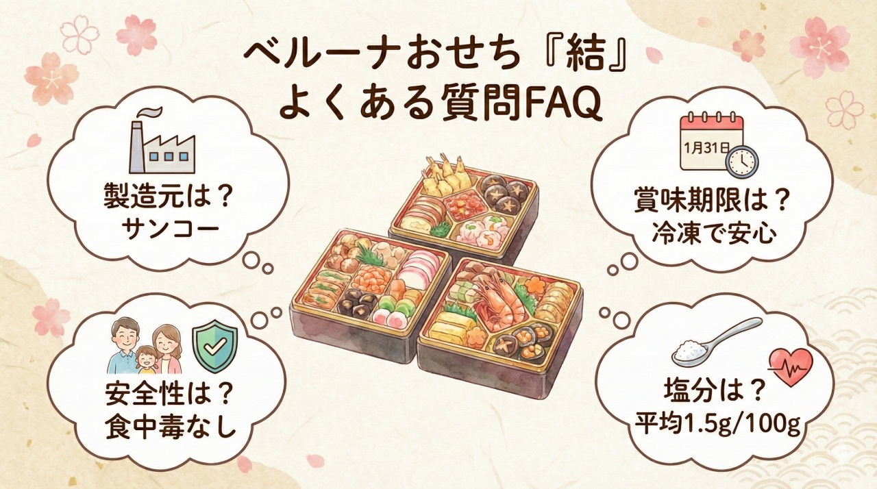 ベルーナおせち結のよくある質問。