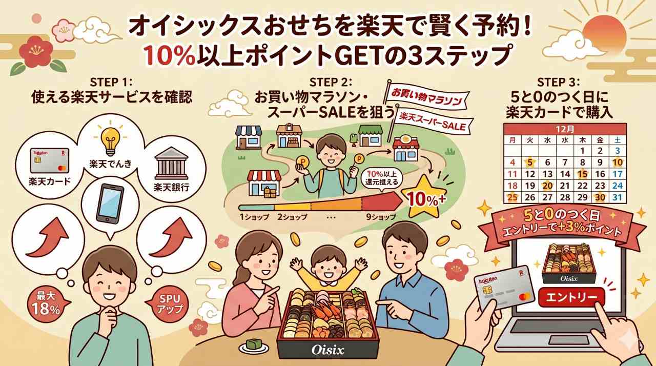 楽天でオイシックスおせちをお得に予約する方法。