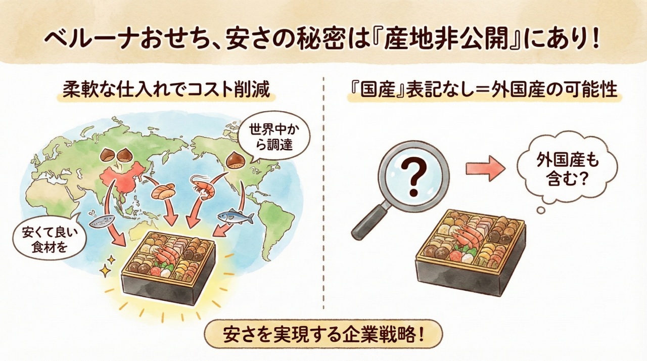 産地非公開の理由「柔軟な仕入れの実現とコスト管理」