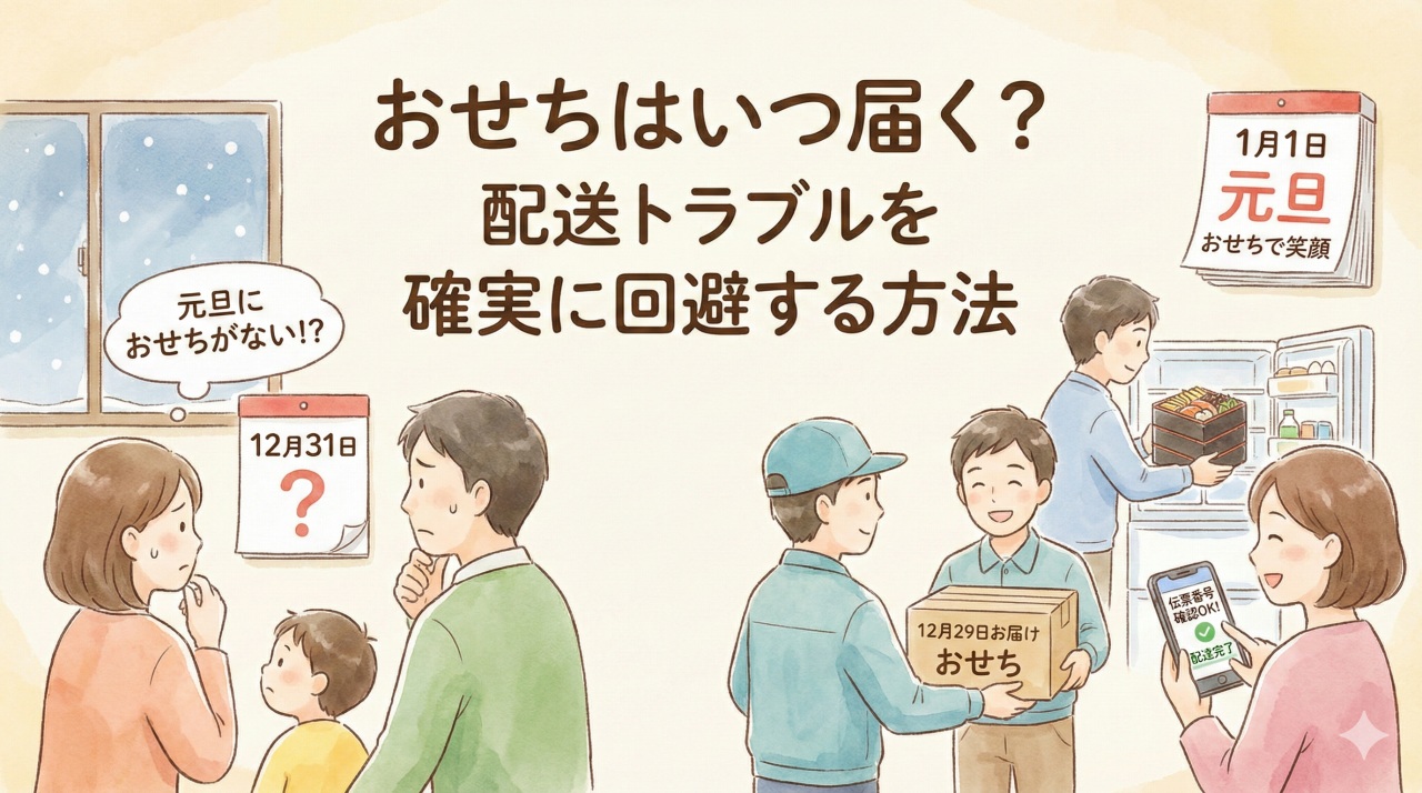 ベルーナおせちの配達情報。