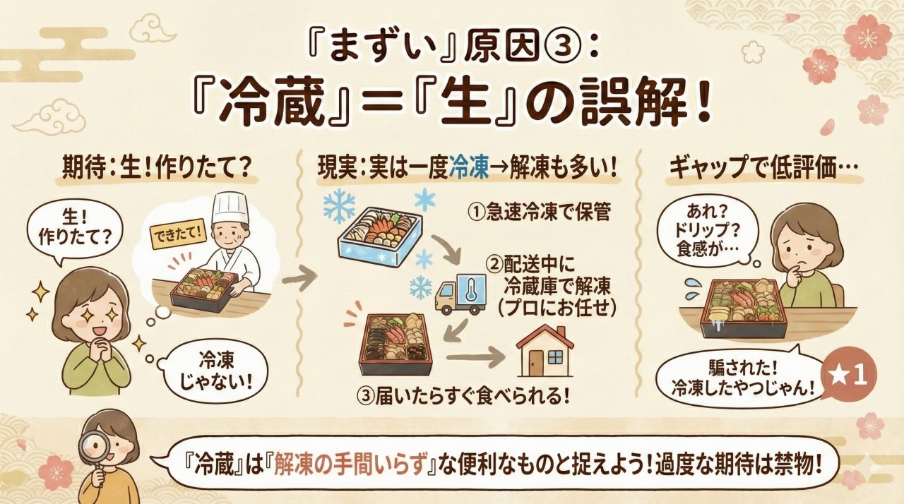 匠本舗おせちの口コミ低評価となる理由③。