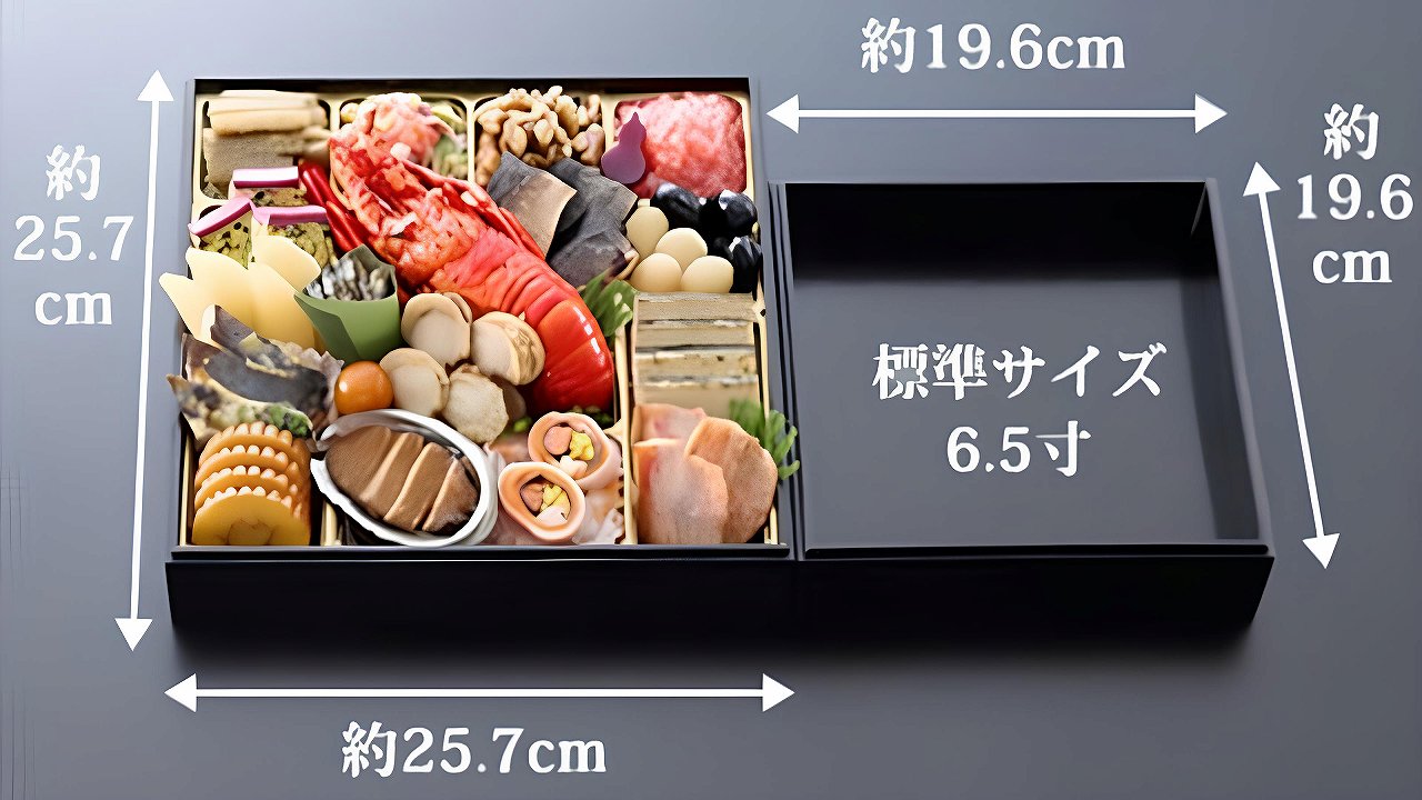 新玉の息吹の重箱サイズ比較。
