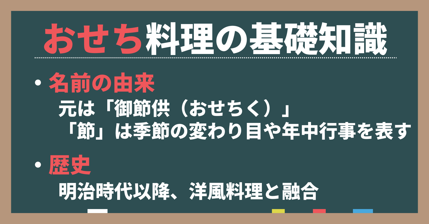 おせち料理の基礎知識。