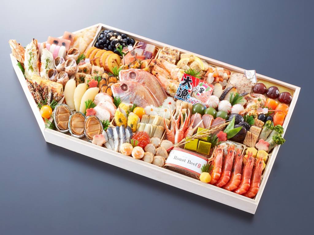 匠本舗のおせち「舟盛大漁船」。