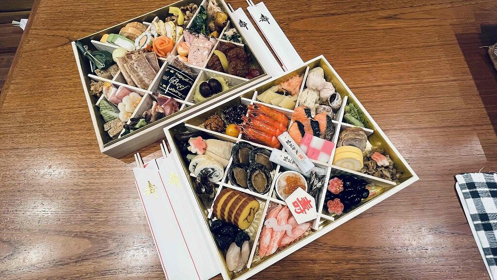 ジャパネットたかたのおせちを食卓に並べた直後