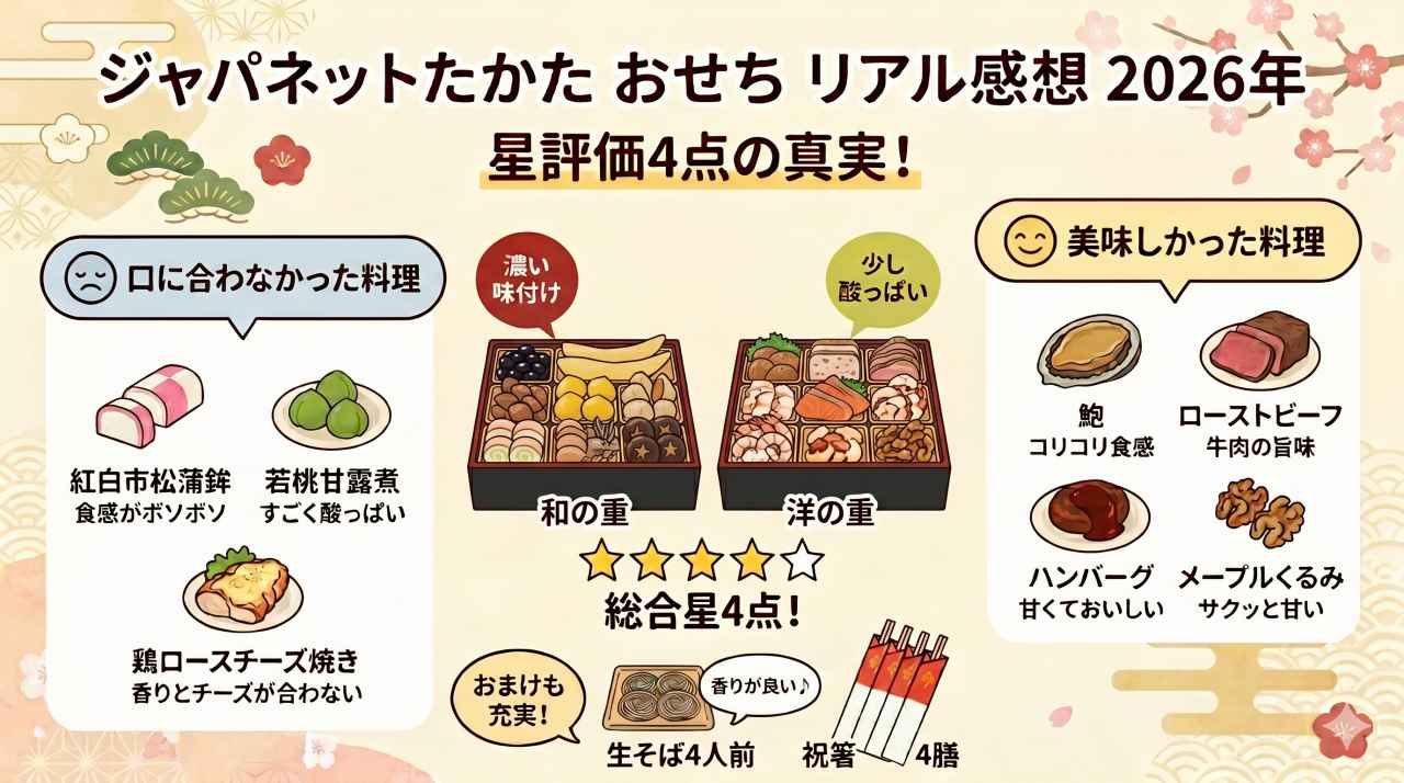 ジャパネットたかたのおせちを食べた感想。