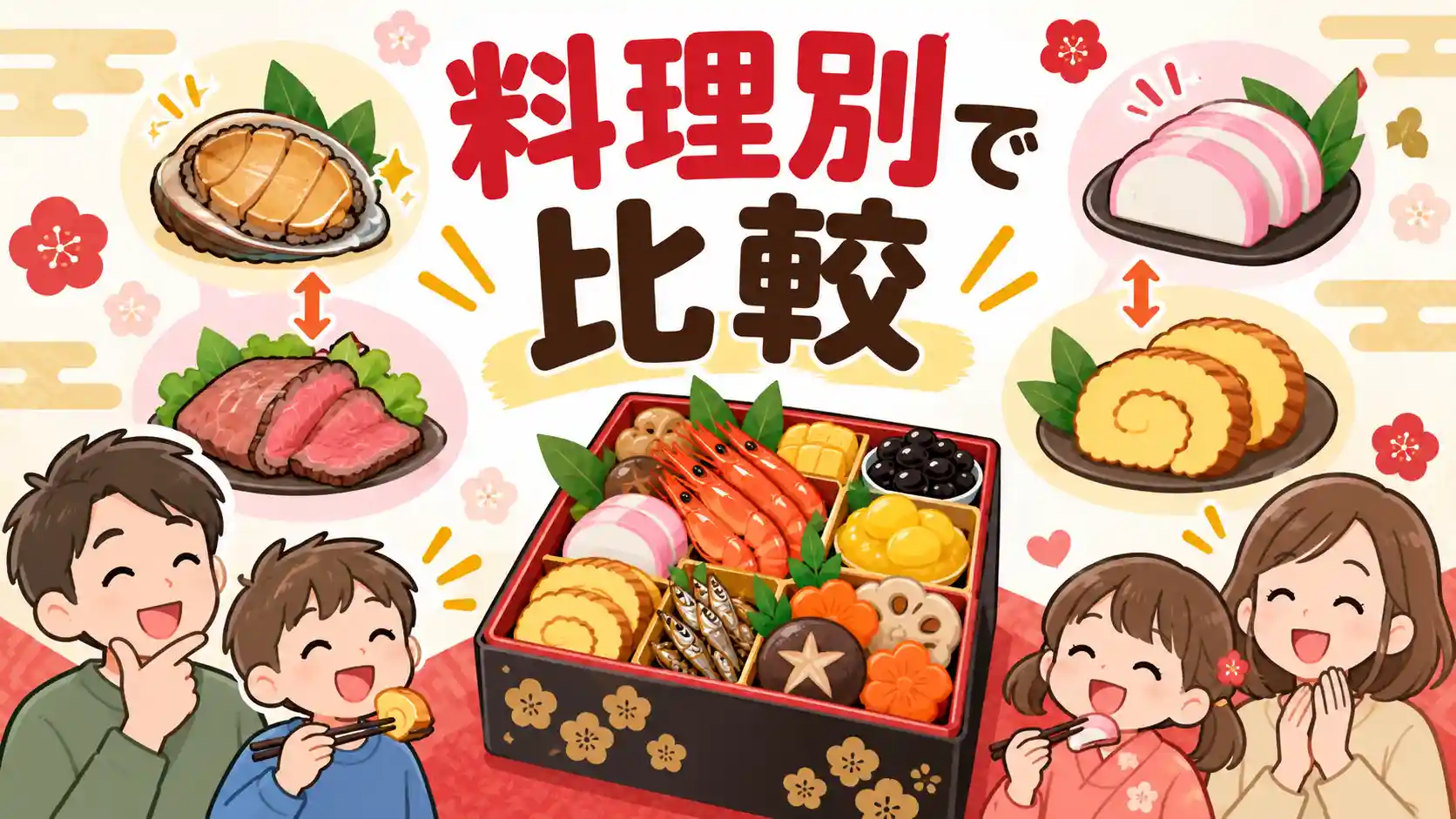おせちの料理内容を比較した結果