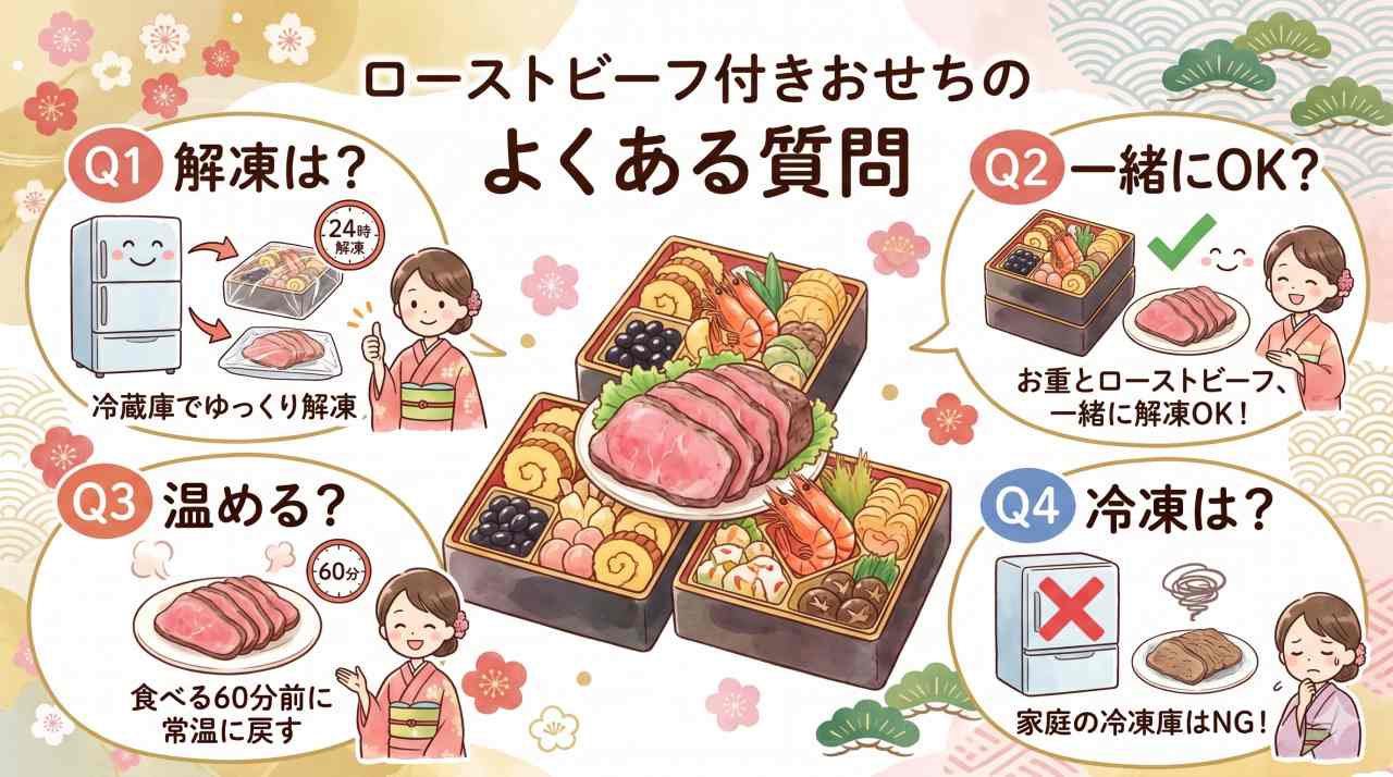 ローストビーフ付おせちのよくある質問。